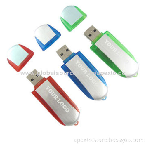 USB Flash Drives, Customized Packaging Types/Logos Accepted, 256MB to 32GB Capacity